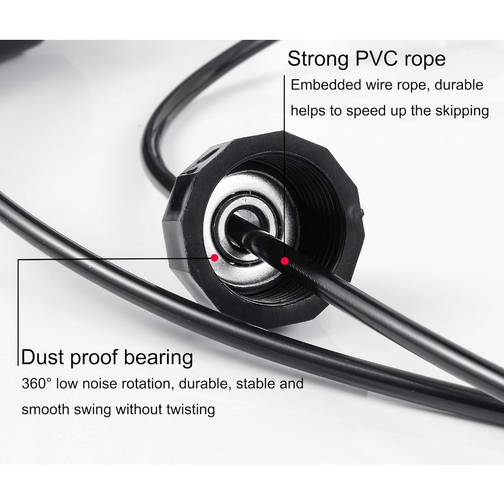Jump Rope, Adjustable Jump Ropes,Skipping Rope Tangle-Free Rapid Speed with Ball Bearings for Women Men Kids,Exercise & Slim Body Jumprope at Home School Gym