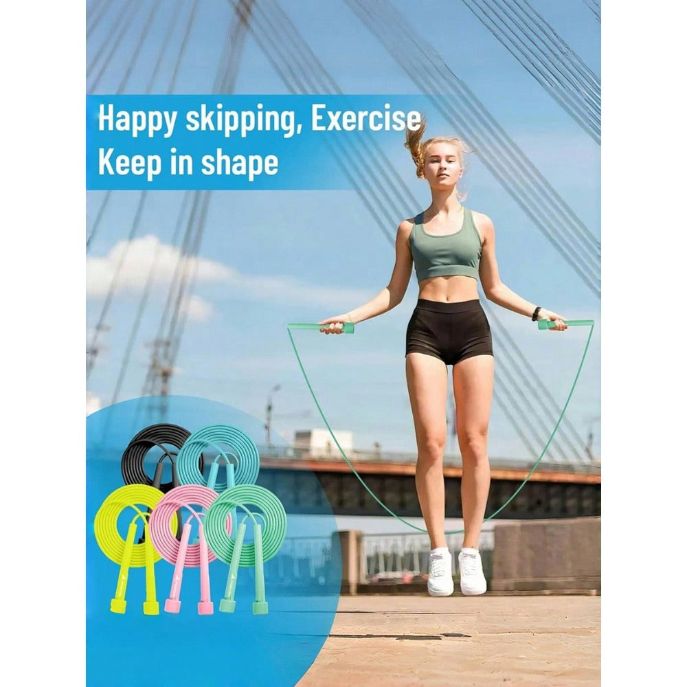 Adjustable Jump Rope, Unisex, Suitable For Aerobic Fitness, Gym Workout, Made Of PVC With Plastic Handles, Lightweight And Fast For Outdoor Fitness, Sports Training And Competition