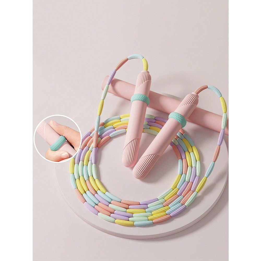 Tangle-Free Beaded Jump Rope With Anti-Slip Handle And Pain-Free Beads Aesthetic Soft Beaded Skipping Rope For Beginners Wear-Resistant Segmented Jumping Rope Perfect For Weight Loss Gymnastics Exercise Equipment Home Gym Essential Accessories