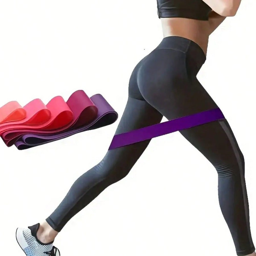 1pc/5pcs Yoga Resistance Bands, Suitable For Full Body Fitness, Glutes, Legs And Arms Stretching, Perfect For Home Yoga And Pilates Workouts, Portable Fitness Equipment, Rubber Resistance Bands