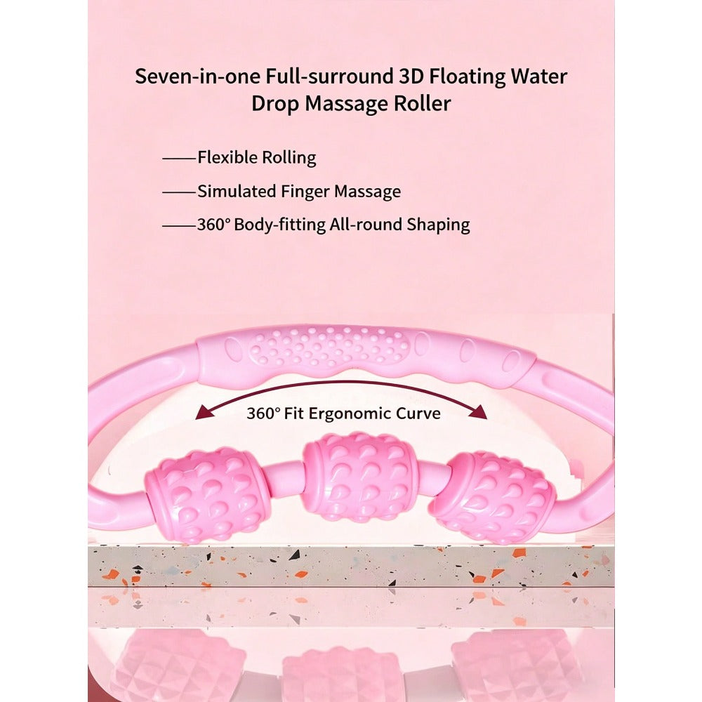 Massage Roller Anti-Cellulite Massager Body Leg Roller Yoga Training Device U-Shaped Pilates Muscle Relaxation Roller,Yoga Massage Roller Anti-Cellulite Massager With 8 Massage Ring Roller Leg Exerciser Wheels For Deep Muscle Relaxation,U-Shaped Pilates M