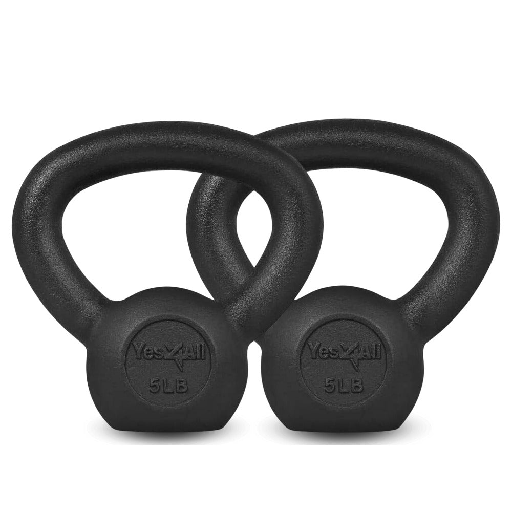 Cast Iron Kettlebell, Strength Training Kettlebells 5-80 Lb (5,10,15,20,25,30,35,40,45,50,60,70,80 Lb) for Full Body Workout, Push up, Strength Training - Single & Kettlebell Set of 2 for Men