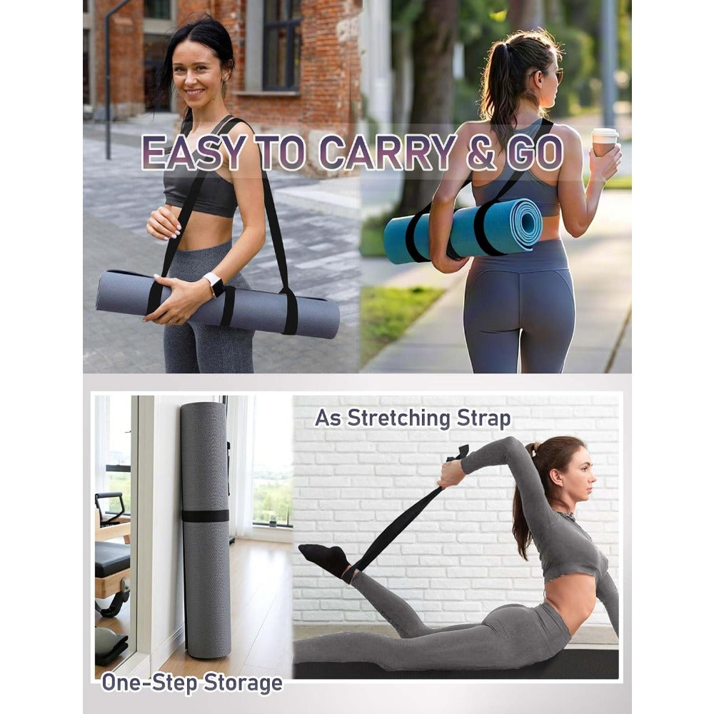 Yoga Mat Carrier Strap - Adjustable Thick and Wide Strap for Carrying Mat or Stretching