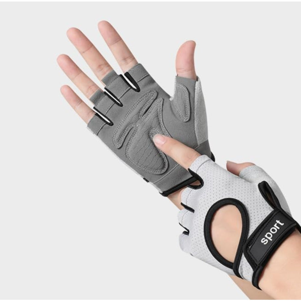 Workout-Fingerless-Gloves for Women Breathable-Mesh Cycling-Sports-Gloves with Non-Slip Plam