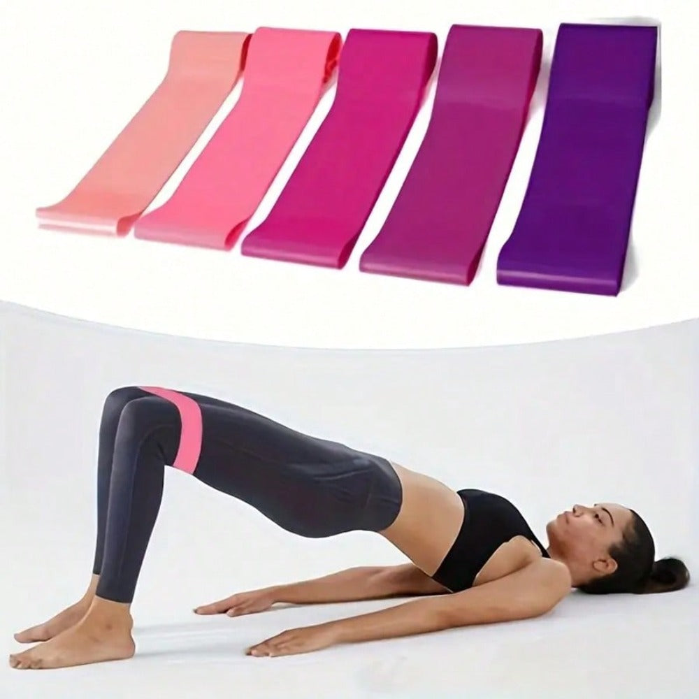 1pc/5pcs Yoga Resistance Bands, Suitable For Full Body Fitness, Glutes, Legs And Arms Stretching, Perfect For Home Yoga And Pilates Workouts, Portable Fitness Equipment, Rubber Resistance Bands