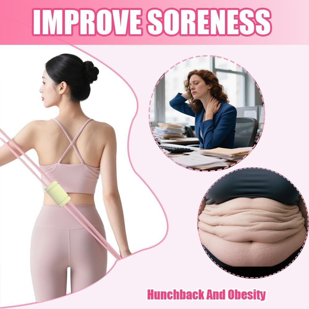 Fitness Resistance Bands with Handles, Yoga Resistance Band Stretch Fitness Band, Chest Expander, for Arm and Shoulder Stretch, Rope 8 Word Elastic for Women and Men（3 Pack）