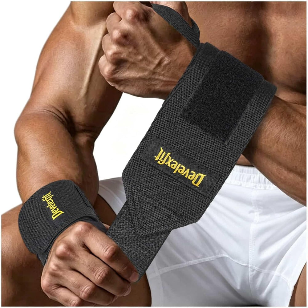 Wrist Wraps for Weightlifting, 20" Professional Wrist Support for Powerlifting, Bench Press, Adjustable Heavy Duty Straps with Thumb Loop for Men Women Gym Workout (2 PCS)