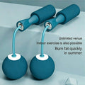 1 Pair Weighted Cordless Jump Rope With Foam Handles, Dual-Use For Fitness & Exercise