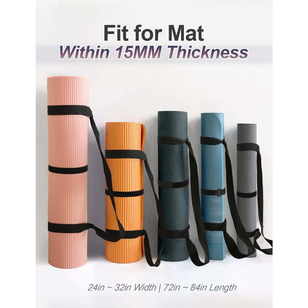 Yoga Mat Carrier Strap - Adjustable Thick and Wide Strap for Carrying Mat or Stretching