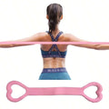 1pcs 8-Shaped Stretch Strap, Women Back Training Yoga Stretch Band, Thick Silicone Elastic Rope For Back