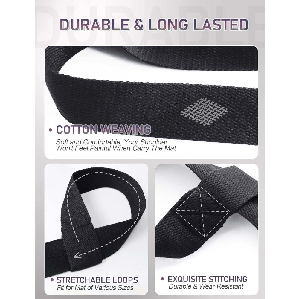 Yoga Mat Carrier Strap - Adjustable Thick and Wide Strap for Carrying Mat or Stretching