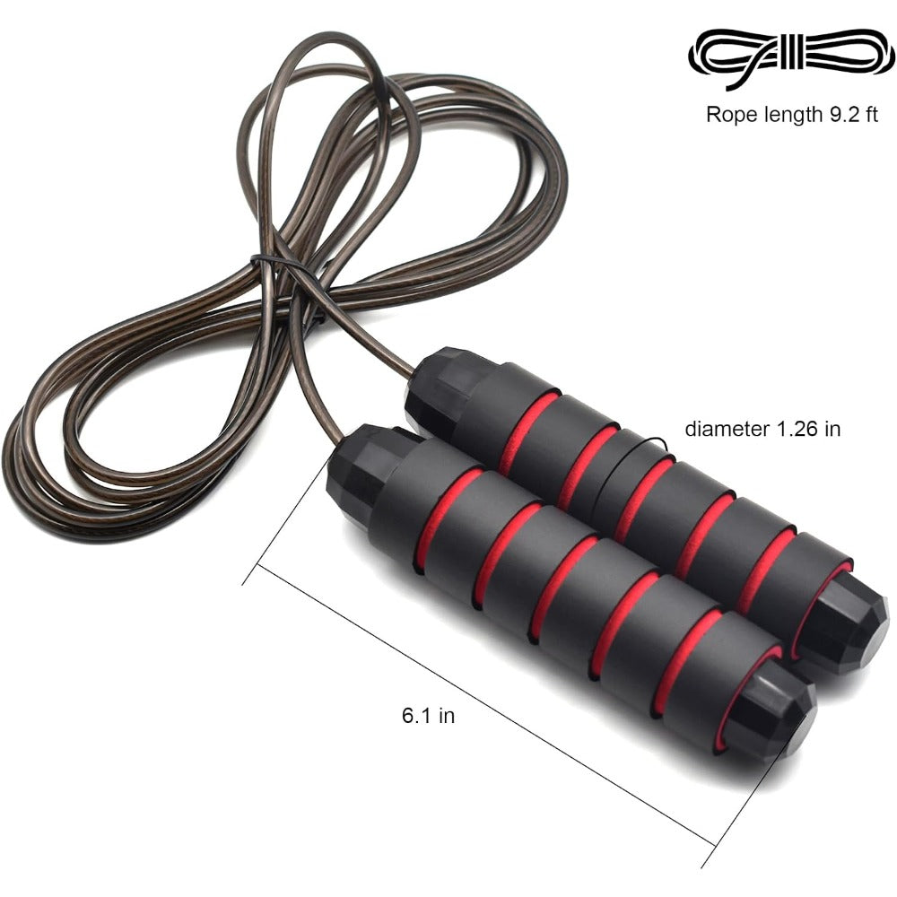 Jump Rope, Adjustable Jump Ropes,Skipping Rope Tangle-Free Rapid Speed with Ball Bearings for Women Men Kids,Exercise & Slim Body Jumprope at Home School Gym